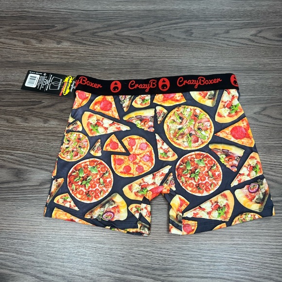 CrazyBoxer NWT Fast Food Pizza Pattern Boxer Briefs L - Picture 2 of 5